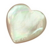 25 mm Heart White Mother of Pearl in AA grade Not Drilled