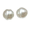 10 mm Ringed Round White Pearl in AA grade Full Drilled