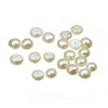 4 mm Flat Button White Pearl in AA grade Full Drilled