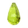 10x7 mm Faceted Briolette Green Peridot in AAA Grade