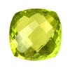 8 mm Checker Board Cushion Green Peridot in AAA Grade