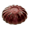 13 mm Carved Round Raspberry Red Rhodolite