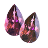 12 x 8 mm Facetted Pear Raspberry Red Rhodolite