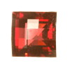 8 mm Checker Board Square Cushion Raspberry Red Rhodolite