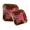 8 mm Facetted Octagonal Raspberry Red Rhodolite