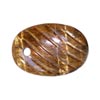 24 x 18 x 8 mm Carved Oval Brown Tiger Eye