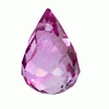 8x6 mm Raspberry Champagne Briolette Drop Side Drilled Topaz