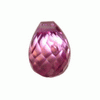 7x5 mm Pink Briolette Drop Side Drilled Topaz in AAA grade