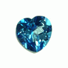 10x10 mm English Blue Heart Topaz in AAA grade