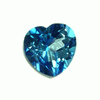 12 mm Heart Shape Simulated Sapphire in Fine Grade