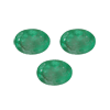 11x9 mm Oval Green Emerald Agate LOT 3 AA stones