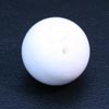 18 mm Smooth Bead White White Agate