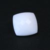 14 mm Faceted Cushion White White Agate