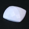 20 mm Faceted Cushion White White Agate