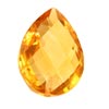 16x12 mm Faceted Pear Golden Citrine