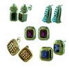 Gemstone Earrings Set of 5 Pieces