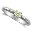 0.55 Carat Princess cut Diamond Ring in 18k White Gold