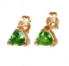 1 Carats Trillion Tsavorite Earrings in 14k White or Yellow Gold