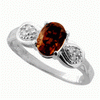 1.14 Carats Red Cognac VS Diamond Ring in 18k White Gold