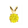 0.25 Cts. Yellow Diamond Pendant in 14k Gold