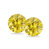 Pair of 5 mm Round Yellow Diamond I1/I2 Clarity