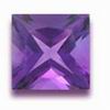 12 mm Square Shape Simulated Amethyst in Super Fine Grade