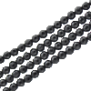 6 mm Natural Faceted Black Onyx Bead Strand 15 Inch