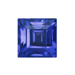 6 mm Square Shape Simulated Tanzanite in Fine Grade