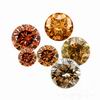 9.15 ct. Round Cognac champagne Diamond Lot 6-8 mm