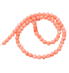 6 mm Pink Coral Bead Strand 15 Inch