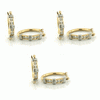 0.25 Carat White Diamond Earrings set of 3 pairs