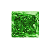 0.33 Carat Princess Cut Green Diamond I2 Clarity