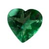 5 mm Heart Green Tourmaline in AA grade