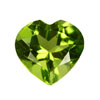 9 mm Heart Shape Peridot in AA Grade