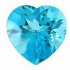 4 mm Heart Faceted Swiss Blue Topaz 10 piece Lot AAA Grade