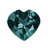 2 mm Heart Blue Tourmaline in AA Grade