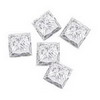 1 ct. Princess Cut White Diamond I1/I2 Clarity Lot Size 1-1.8 mm