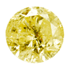 1 Carat Natural Yellow Diamond (6 mm) I2 Clarity