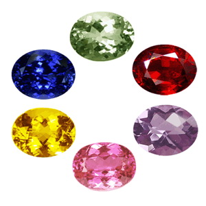 prodID 34303 of 100 Carats Oval Multi Color Sapphire Lot in Size 5x3 mm