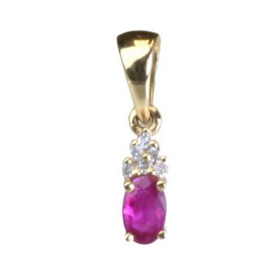 Ruby Pendant in 14k Yellow Gold
